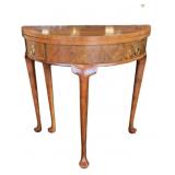 Baker Furniture Georgian Style Mahogany Demilune