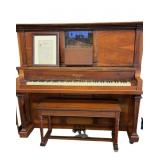 Behning & Sons Upright Piano with Bill of Sale