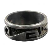 Bobby Secakuku Hopi Sterling Band Ring