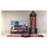 Coca-Cola Decor Bundle With Sign, Print, and Watch