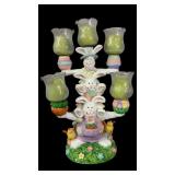 Vintage Hand-painted Easter Bunny Votive Holder