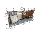 Large Art Deco Wrought Iron Wall Mirror
