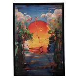 Peter max 'A Better World' framed print on CANAVS