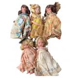 5 Nancy Ann Story Book Dolls