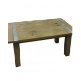Solid Wooden coffee Table Olive Green w Metal