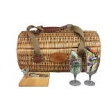 Picnic Time Verona Wicker Wine and Cheese Picnic