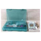 Craft Supplies in Organizer Box with Assorted Tool