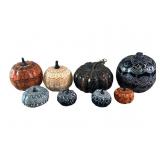 (8) Halloween pumpkin decorations