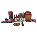 Coca-Cola Collectibles Lot With Trucks, Bottles, a