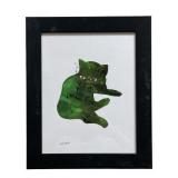 Andy Warhol 'Green Cat' Print On Paper