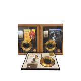 (3) Vtg. 24kt Gold Plated Elvis Presley Records,