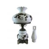 Milk glass hurricane lamp