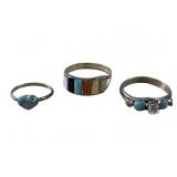 (3) STERLING SILVER SOUTHWESTERN RINGS