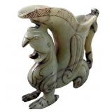 Large antique Chinese carved jade libation cup