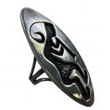 HOPI KOKOPELLI STERLING SILVER RING