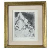 PABLO PICASSO "HOMME DEVOILANT UNE FEMME"