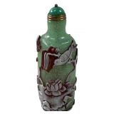 QUING DYNASTY CHINESE CAMEO SNUFF BOTTLE