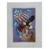 CHARLEY SINGER UNTITLED MIXED MEDIA PAINTING