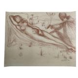 SALVADOR DALI "NU A LA GUITARRE" LITHOGRAPH SIGNED