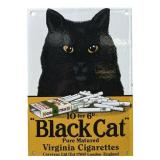 PORCELAIN BLACK CAT CIGARETTES ADVERTISING SIGN