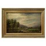 CHARLES BETTON RUSS LANDSCAPE OIL ON CANAVS BOARD