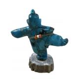 CLAUDIA PEINA "DANCING BEAR" TURQUOISE BEAR FETISH