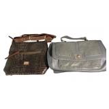 Marc Chantal Croc Embossed Leather Crossbody Bag