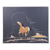 Charley Singer Untitled Galloping Horse Gouache