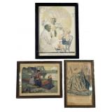 (3) Antique Engraving / Prints