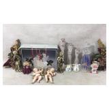 Angel Figurines and Christmas Decorations Set