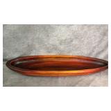 Vintage Large Rounded Oval Centerpiece Bowl Clay