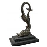 Vintage Chinese Metal Koi Fish Sculpture