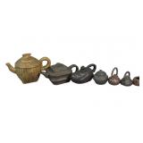 (7) Vintage Chinese Terracotta Teapots
