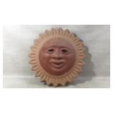 Terracotta Sun Face Wall Hanging, Made in Mexico