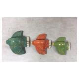 3 Bird Ceramic Wall Pocket Planters