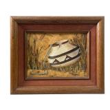 Ginny Beckmann Southwest Pottery Oil On Wood