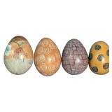 Vintage Hand-carved Kenyan Soapstone Eggs.