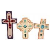 (3) Vintage Native American-style Wall Crossed