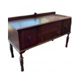 Antique Wooden Cabinet with 2 Drawers