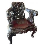 Impressive Antique Rosewood Carved Chinese Chair