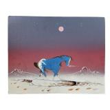 Charley Singer  Horse In The Wind Gouache