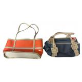 (2) Vintage Maxx New York Handbags, Blue & Orange