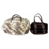 Pamela McCoy Faux Fox Fur Tote Bag, Kathy Van