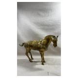 Beautiful large Vtg handmade solid Brass Horse