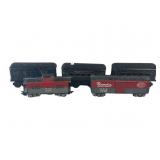 Vintage Model Train Cars, 4 Pieces