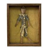 Indonesian coin prosperity doll framed