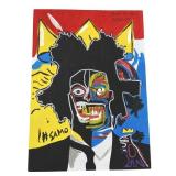 Attributed Jean Michael Basquiat mixed media