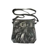 Mondani New York Black Faux Leather Crossbody Bag