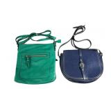 (2) Crossbody Bags, Charming Charlie Green Bag &
