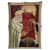 Rose Lewinter "Rabbi" Oil On CANAVS